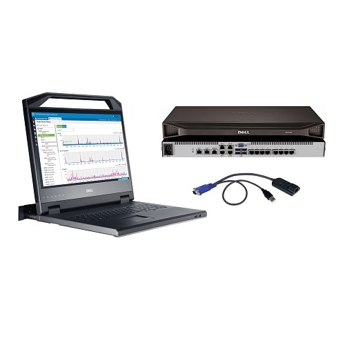 Dell KVM mounting braket - KVM console rack mounting kit - 1U - for Dell FPM185