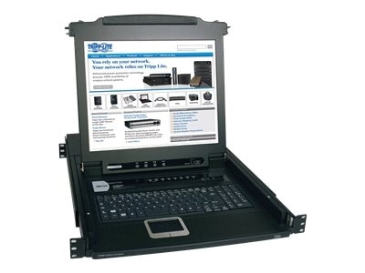 8-port Tripp Lite 8-Port Rackmount USB / PS2 KVM Switch w/ On-Screen Display 1U - KVM switch - 8 ports - rack-mountable